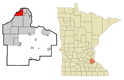 Dakota County Minnesota Incorporated and Unincorporated areas Mendota Heights Highlighted